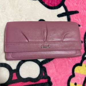 Coach Mauve Leather Women's Wallet